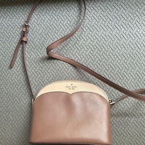 Kate Spade Brown and Cream Crossbody Bag